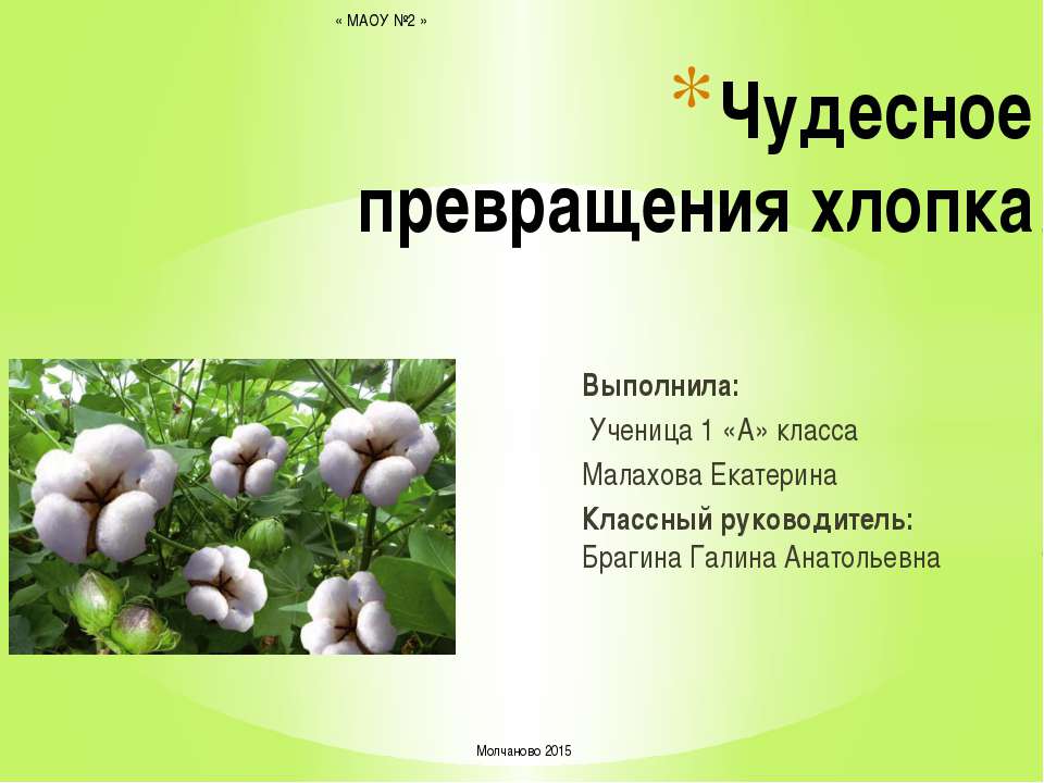 Чудесные превращения хлопка  - Скачать презентации бесплатно | Читать или скачать учебники для школы онлайн бесплатно ☑ Школьные учебники school-textbook.com
