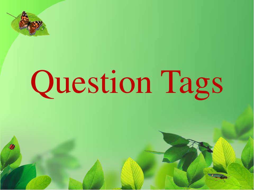 Question Tags - Скачать презентации бесплатно | Читать или скачать учебники для школы онлайн бесплатно ☑ Школьные учебники school-textbook.com