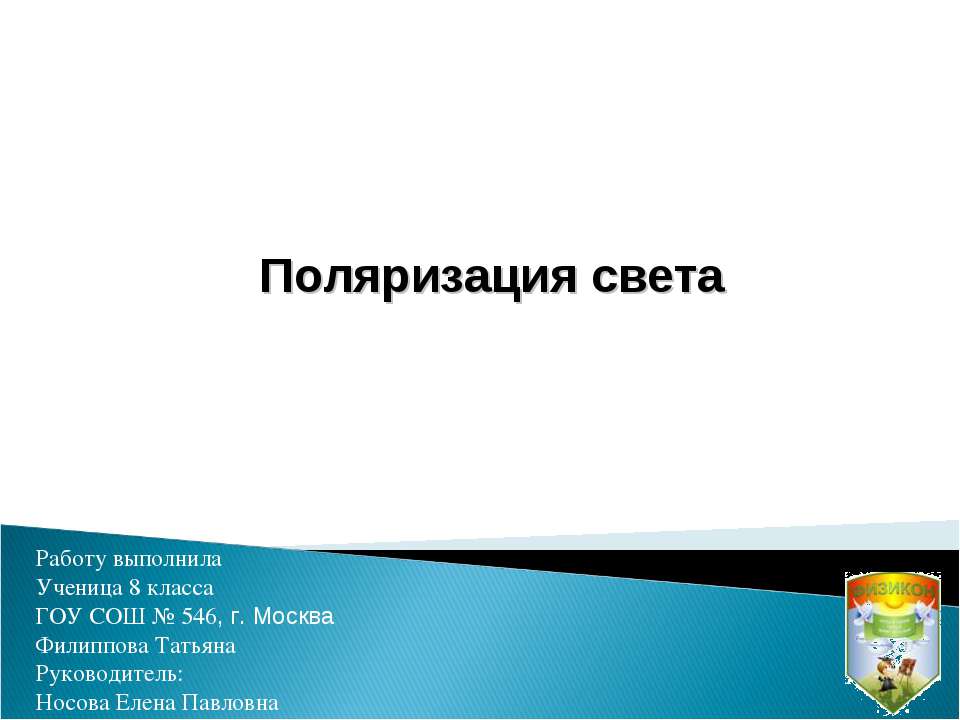 Поляризация света 8 класс - Скачать презентации бесплатно | Читать или скачать учебники для школы онлайн бесплатно ☑ Школьные учебники school-textbook.com