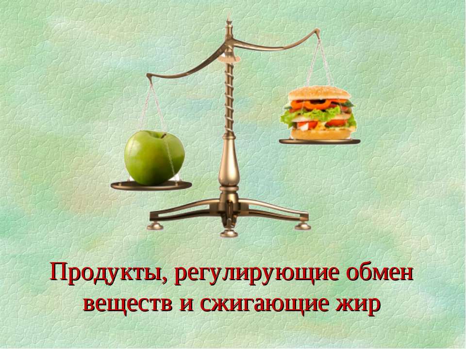 Продукты, регулирующие обмен веществ и сжигающие жир - Скачать презентации бесплатно | Читать или скачать учебники для школы онлайн бесплатно ☑ Школьные учебники school-textbook.com