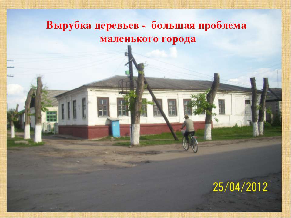 Вырубка деревьев - большая проблема маленького города - Скачать презентации бесплатно | Читать или скачать учебники для школы онлайн бесплатно ☑ Школьные учебники school-textbook.com