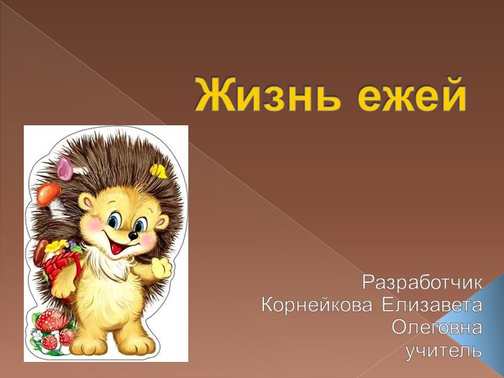 Презентация "Интересная жизнь ежей" - Скачать презентации бесплатно | Читать или скачать учебники для школы онлайн бесплатно ☑ Школьные учебники school-textbook.com