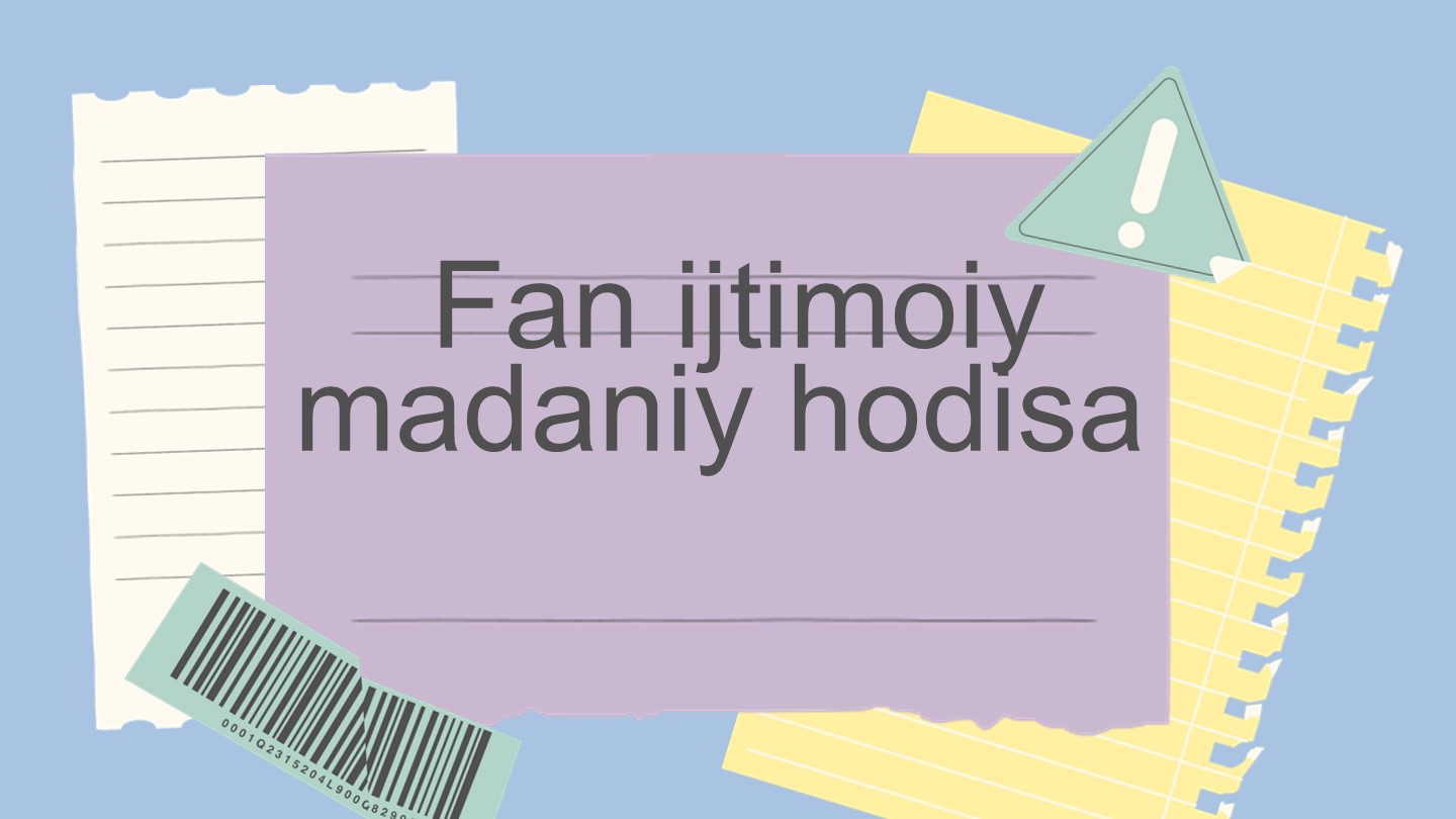 Презентация на тему: "Фан ижтимоий-маданий ходиса сифатида" - Скачать презентации бесплатно | Читать или скачать учебники для школы онлайн бесплатно ☑ Школьные учебники school-textbook.com