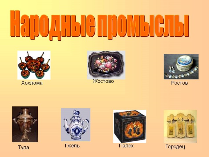 Презентация по внеурочной деятельности Народные промыслы - Скачать презентации бесплатно | Читать или скачать учебники для школы онлайн бесплатно ☑ Школьные учебники school-textbook.com