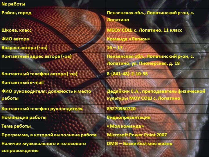 Презентация по физической культуре на тему "Моя команда" - Скачать презентации бесплатно | Читать или скачать учебники для школы онлайн бесплатно ☑ Школьные учебники school-textbook.com