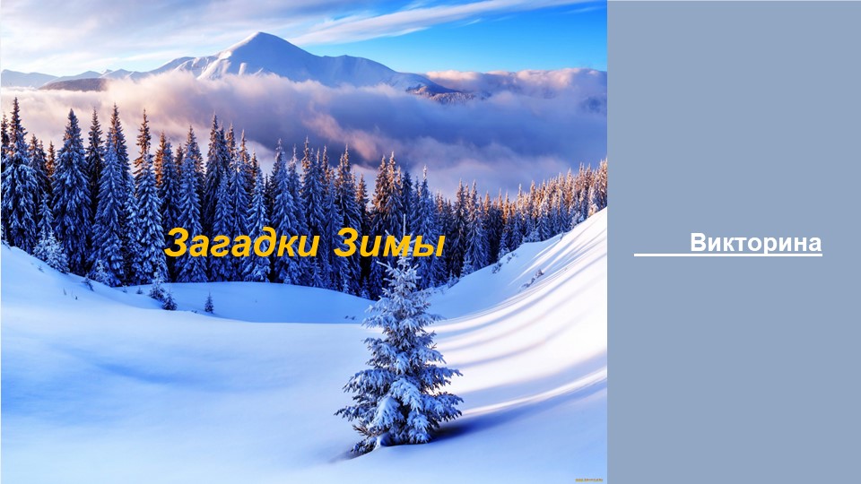 Презентация Викторина "Загадки зимы" - Скачать презентации бесплатно | Читать или скачать учебники для школы онлайн бесплатно ☑ Школьные учебники school-textbook.com