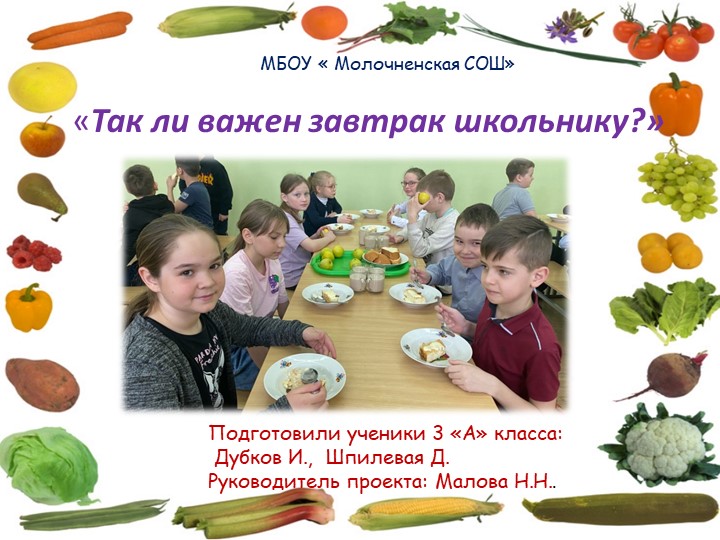 Презентация исследовательской работы "Так ли важен завтрак школьнику?"(3 класс)  - Скачать презентации бесплатно | Читать или скачать учебники для школы онлайн бесплатно ☑ Школьные учебники school-textbook.com