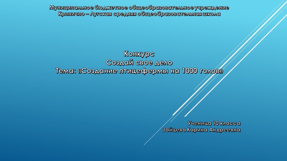 Презентация по финансовой грамотности на тему: "Создание птицефермы на 1000 голов" - Скачать презентации бесплатно | Читать или скачать учебники для школы онлайн бесплатно ☑ Школьные учебники school-textbook.com
