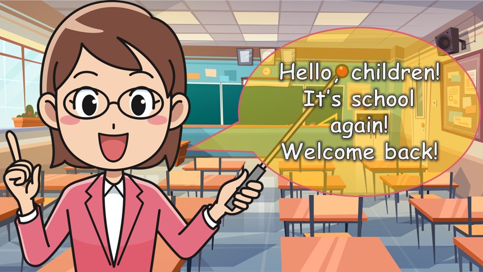 Презентация по английскому языку на тему "School again!" (3 класс)  - Скачать презентации бесплатно | Читать или скачать учебники для школы онлайн бесплатно ☑ Школьные учебники school-textbook.com