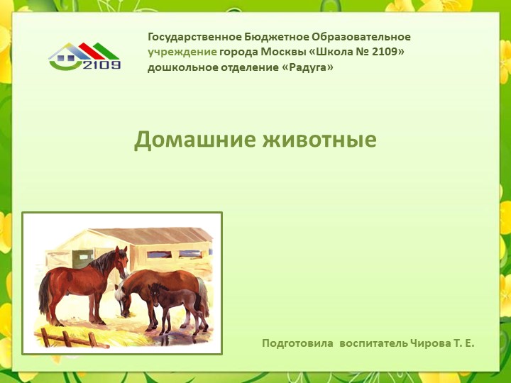 Презентация на тему "Домашние животные" - Скачать презентации бесплатно | Читать или скачать учебники для школы онлайн бесплатно ☑ Школьные учебники school-textbook.com