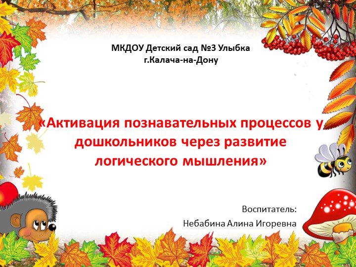 Презентация к опыту работы «Активация познавательных процессов у дошкольников через развитие логического мышления»  - Скачать презентации бесплатно | Читать или скачать учебники для школы онлайн бесплатно ☑ Школьные учебники school-textbook.com