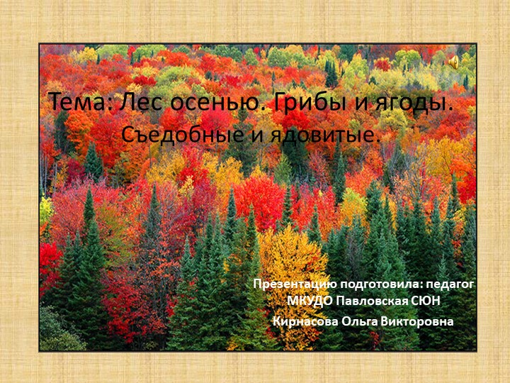 Лес осенью. Грибы и ягоды. Съедобные и ядовитые.  - Скачать презентации бесплатно | Читать или скачать учебники для школы онлайн бесплатно ☑ Школьные учебники school-textbook.com