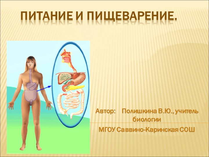 Открытый урок 8кл"Строение пищеварительной системы" - Скачать презентации бесплатно | Читать или скачать учебники для школы онлайн бесплатно ☑ Школьные учебники school-textbook.com