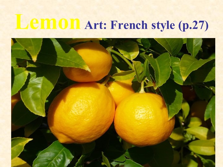 Презентация по английскому языку на тему "Lemon Art: French style" (Starlight 6) - Скачать презентации бесплатно | Читать или скачать учебники для школы онлайн бесплатно ☑ Школьные учебники school-textbook.com