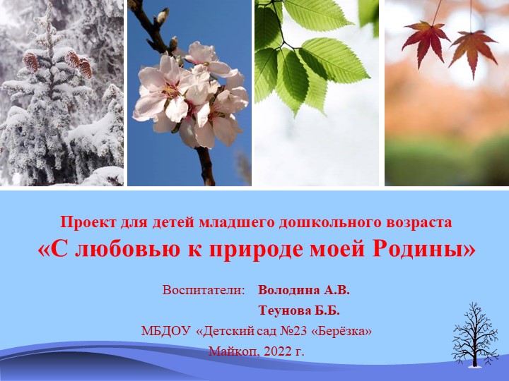Презентация проекта в первой младшей группе «С любовью к природе моей Родины» - Скачать презентации бесплатно | Читать или скачать учебники для школы онлайн бесплатно ☑ Школьные учебники school-textbook.com