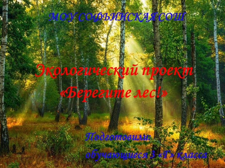 Презентация "Берегите лес!" (начальная школа) - Скачать презентации бесплатно | Читать или скачать учебники для школы онлайн бесплатно ☑ Школьные учебники school-textbook.com