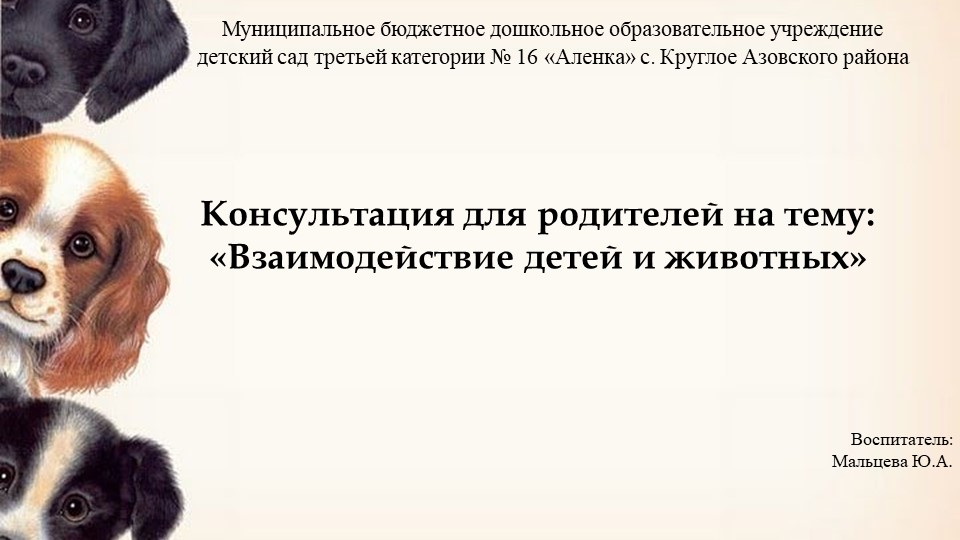 Консультация для родителей "Взаимодействие детей и животных" - Скачать презентации бесплатно | Читать или скачать учебники для школы онлайн бесплатно ☑ Школьные учебники school-textbook.com