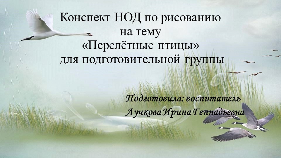 Презентация по рисованию в подготовительной группе на тему "Перелетные птицы" - Скачать презентации бесплатно | Читать или скачать учебники для школы онлайн бесплатно ☑ Школьные учебники school-textbook.com