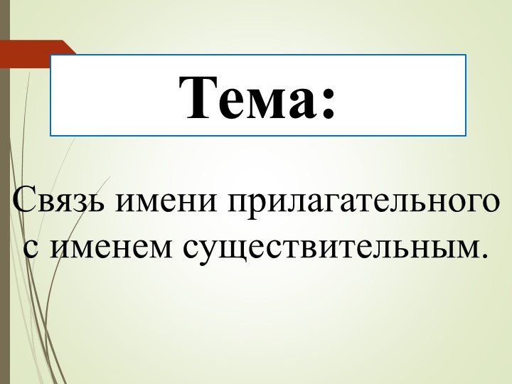 Презентация "Связь имени прилагательного и имени существительного" - Скачать презентации бесплатно | Читать или скачать учебники для школы онлайн бесплатно ☑ Школьные учебники school-textbook.com