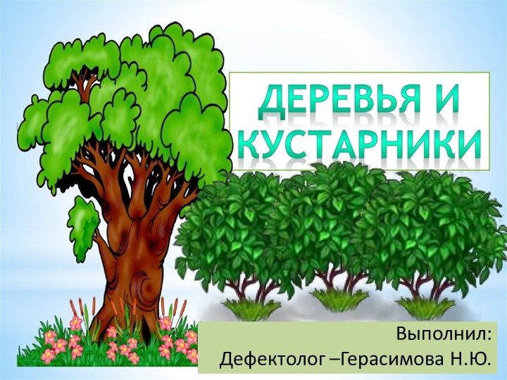 Презентация "Деревья и кустарники" - Скачать презентации бесплатно | Читать или скачать учебники для школы онлайн бесплатно ☑ Школьные учебники school-textbook.com