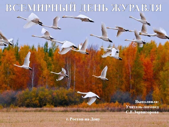 Презентация "Всемирный день журавля" - Скачать презентации бесплатно | Читать или скачать учебники для школы онлайн бесплатно ☑ Школьные учебники school-textbook.com