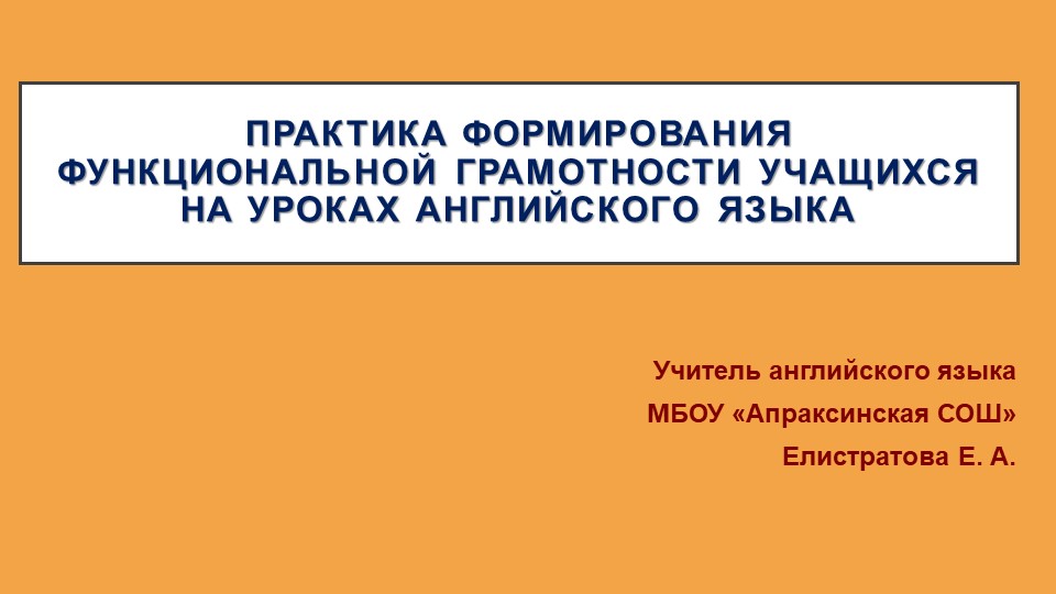 Презентация "Практика формирования функциональной грамотности обучающихся на уроках английского языка" - Скачать презентации бесплатно | Читать или скачать учебники для школы онлайн бесплатно ☑ Школьные учебники school-textbook.com