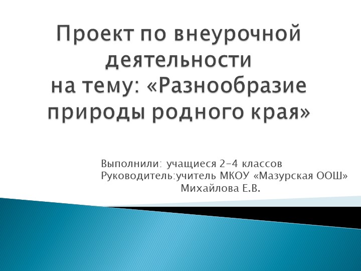 Презентация "Проект по внеурочной деятельности" (2-4 класс) - Скачать презентации бесплатно | Читать или скачать учебники для школы онлайн бесплатно ☑ Школьные учебники school-textbook.com